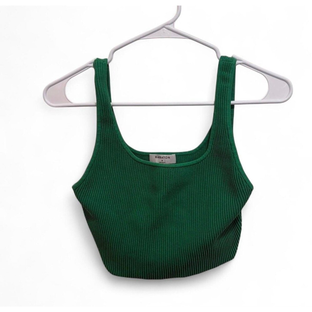 Aritzia Babaton Ribbed Forest Green Women's Tank Top
